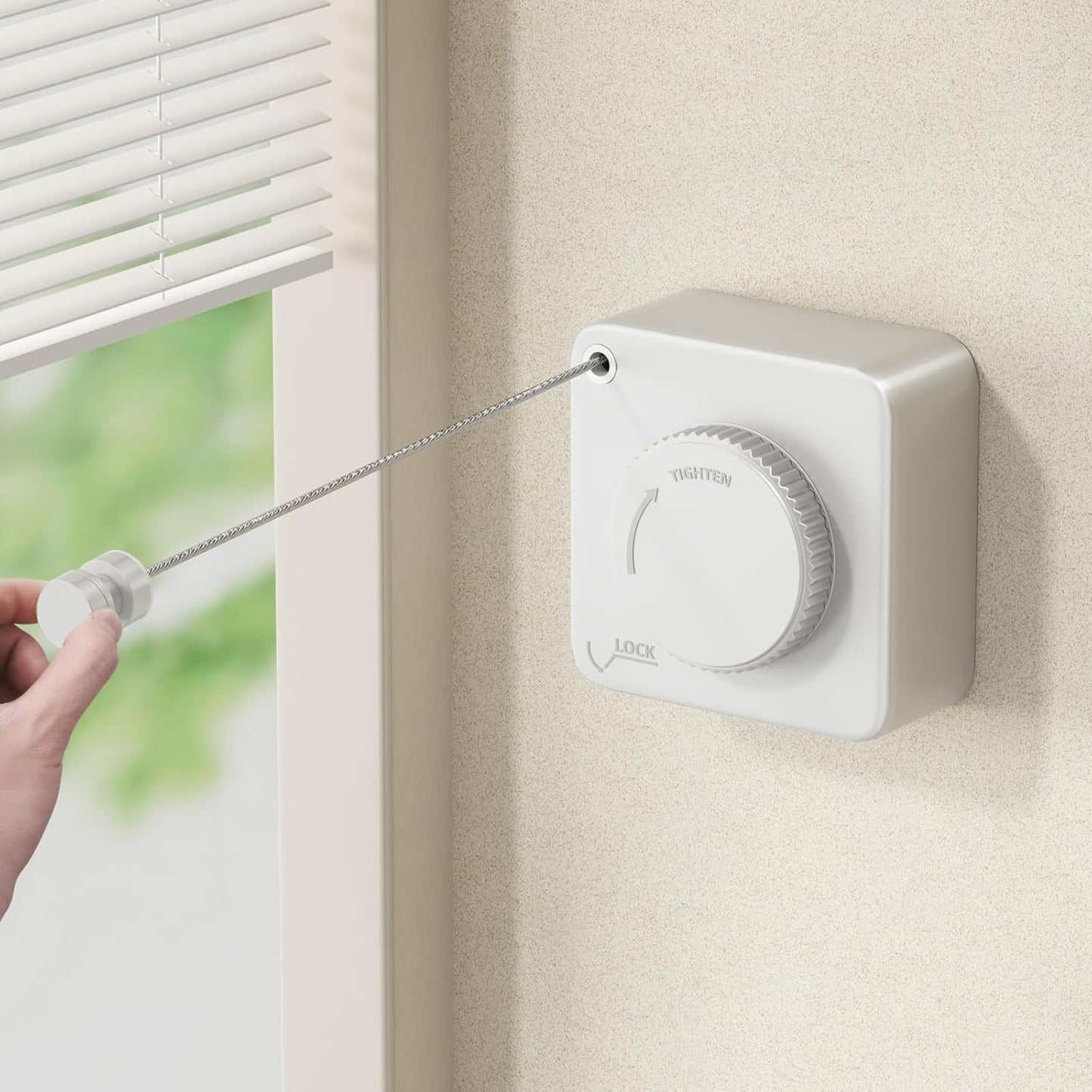 š„Space-Saving Invisible Wall Mounted Clothesline With Slow Auto Retraction
