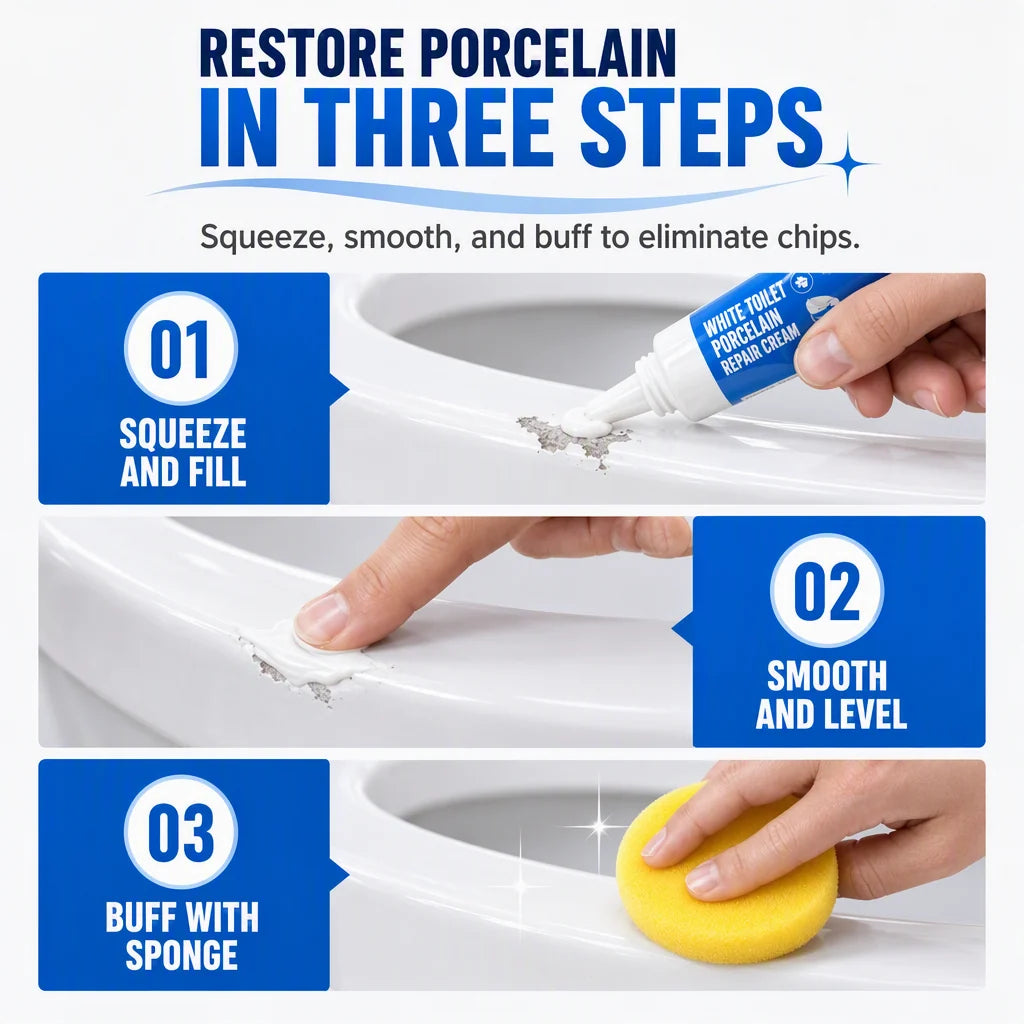 💕Buy 1 Get 1 Free🎁White Toilet Porcelain Repair Cream 60ml