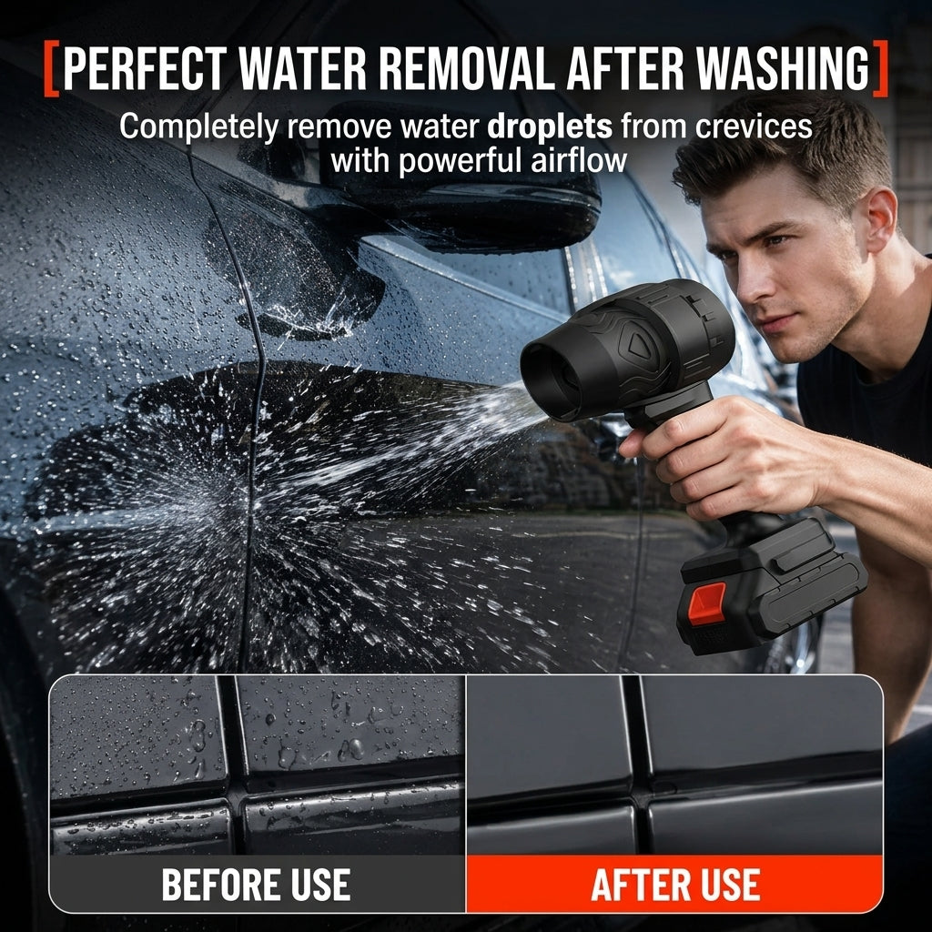 Wireless Lithium Battery Storm Blower, High-Power Rechargeable Blower, Industrial Dust Cleaner, Industrial Blower Tool Box