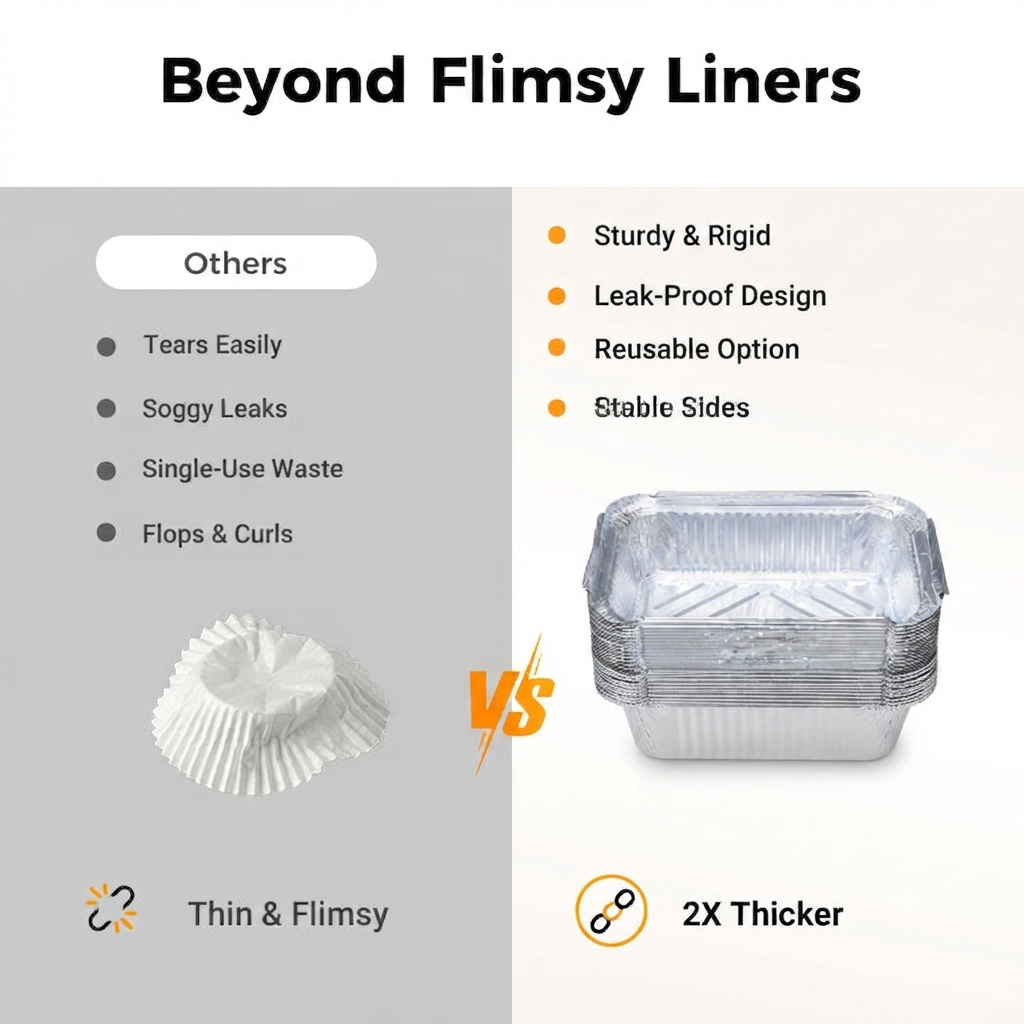š„50% OFF Oil-Proof Reusable Aluminum Foil Trays