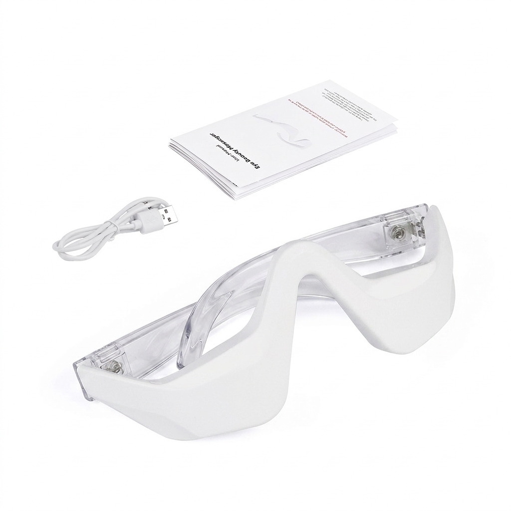 2-in-1 EMS Microcurrent & Red Light Eye Massage Beauty Instrument, At-Home Under-Eye Skin Tightening Tool for Dark Circles, Eye Bags, Wrinkles & Tired Eyes