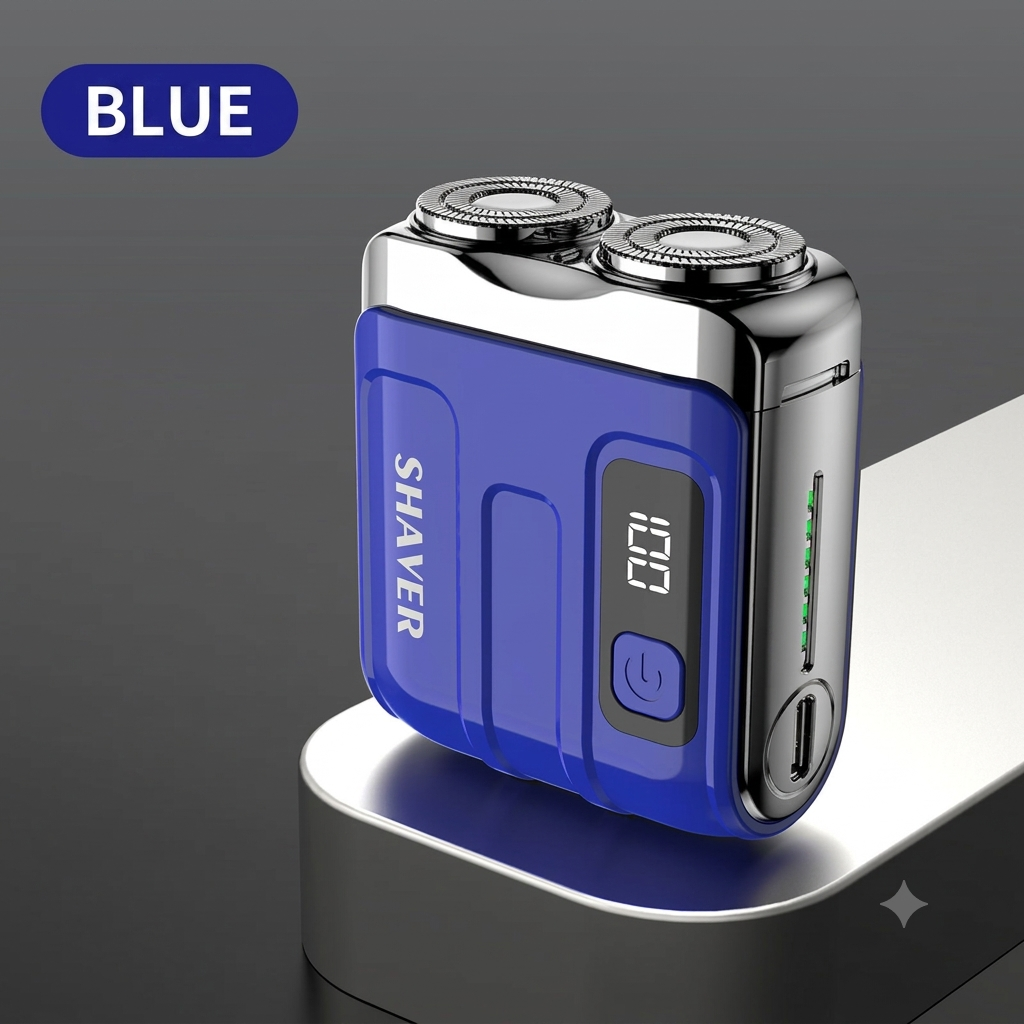 🔥 Limited Discount Mini German Electric Shaver for Men, Pocket Portable Travel Cordless Facial Razor, Powerful Motor Compact Shaving Tool for Business Trip