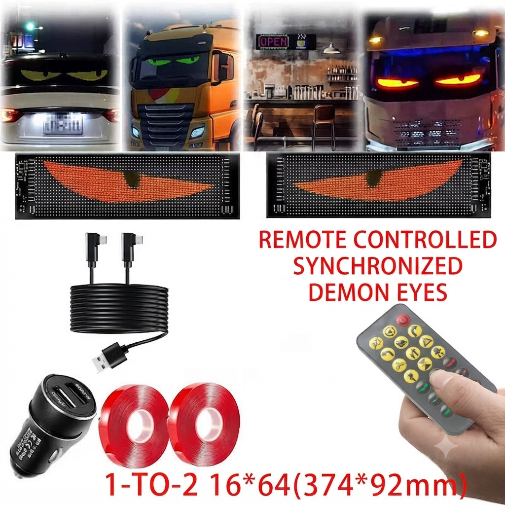🔥Bluetooth APP Flexible LED Demon Eye Light For Trucks