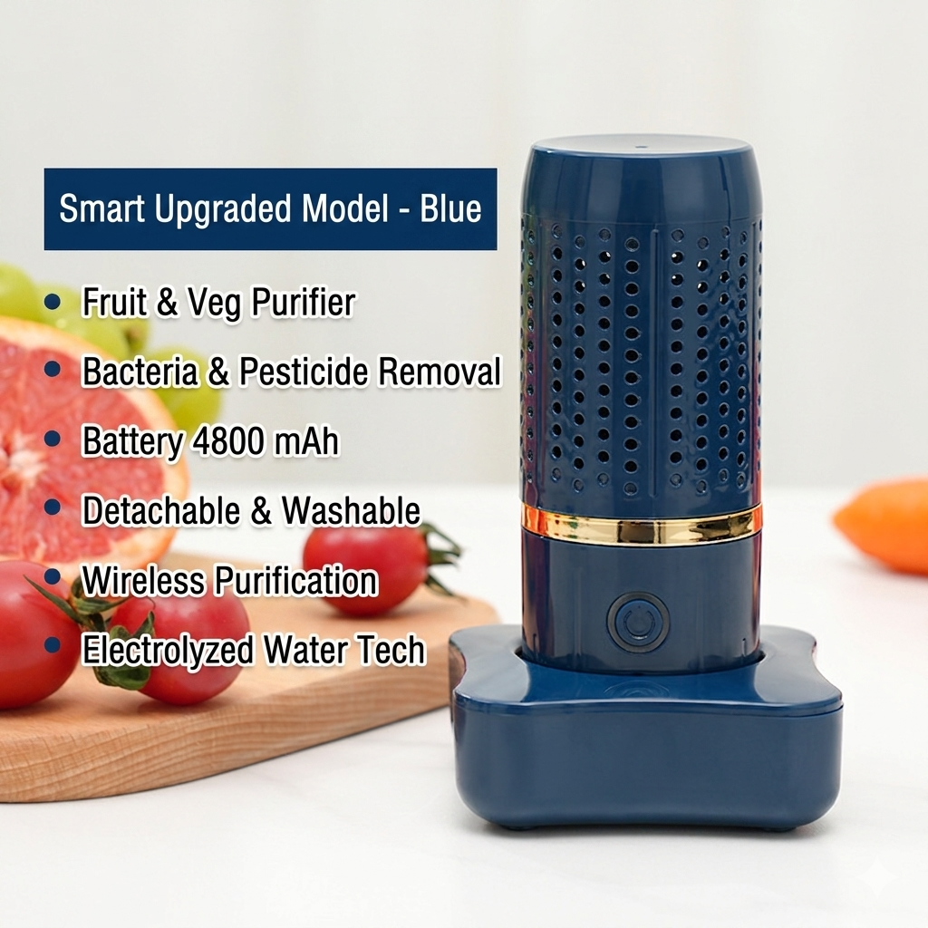 🍓 Deep Clean Fruits & Veggies | Rechargeable Food Purification Capsule