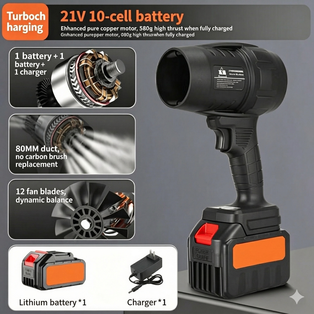 Car Electric Snow Blower Handheld Fan