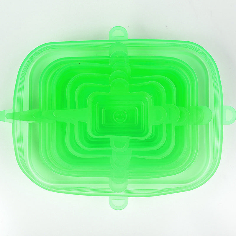 ❄️50% Discount,Buy one get one free!🥣 Reusable Silicone Food Storage Lids 6-Piece – Elastic Stretch Lids for Bowls, Fruit & Leftovers