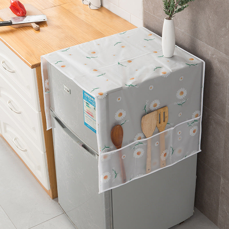 ✨Fridge top cover with storage pockets