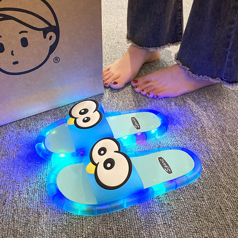 👣👣50% OFF Cute Cartoon Light Up Slippers – Built-in LED Lights Light Up Your Night Walks