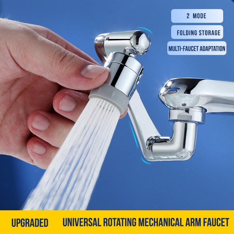 🔥Buy one get one free🚰 1080° Omni Rotation! Robotic Arm Faucet Extender Stop Water Splashing