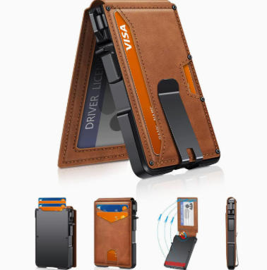 🔥RFID Anti Skimming | Ultra Slim Metal Card Wallet for Men