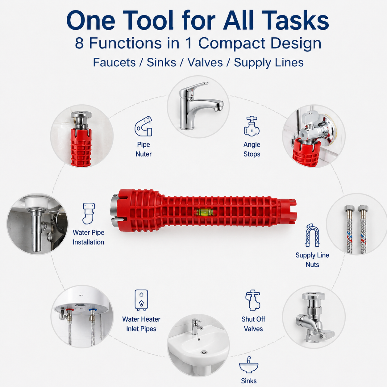 🔥 Multi-Functional 8-in-1 Sink Wrench – The Ultimate Plumbing Tool for Tight Spaces & Easy Home Repairs 🔧🚰