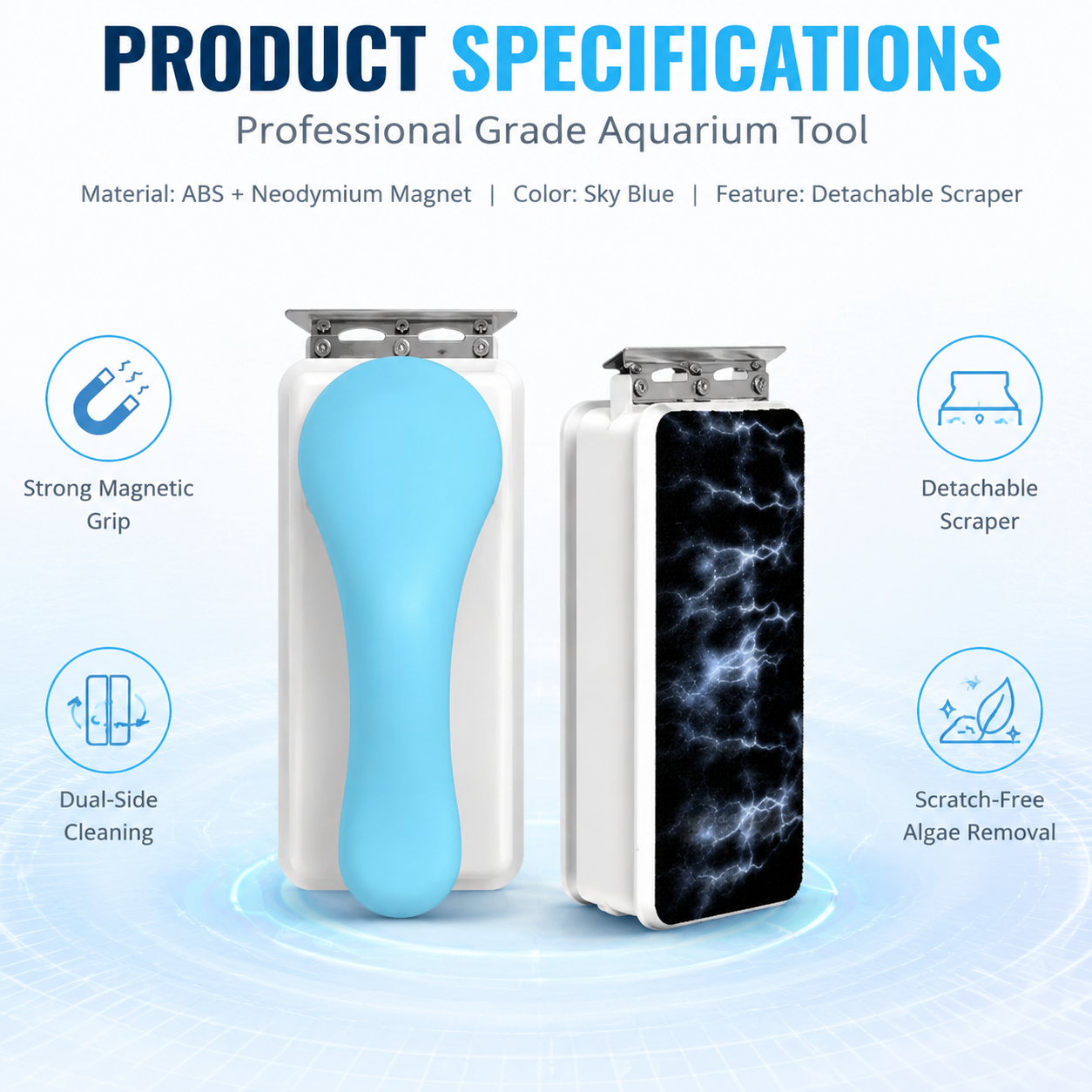 🐠 Keep Your Aquarium Crystal Clear with This Strong Magnetic Glass Cleaner