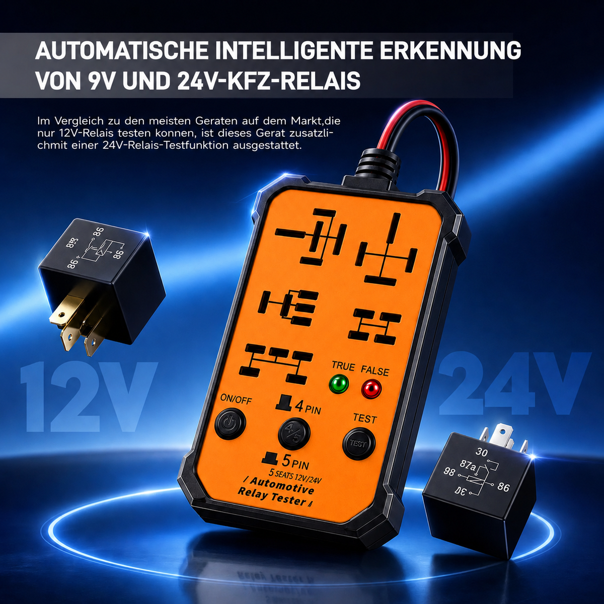 🔥2026 New upgrade 12V/24V Universal Relay Tester