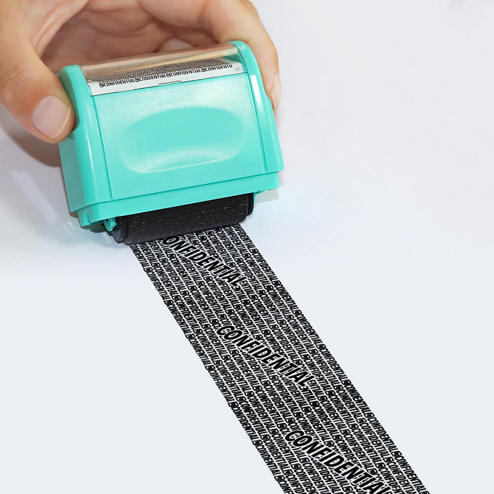 ✨Buy one get one free,Privacy Confidential Roller Stamp – Blur Sensitive Info on Shipping Labels, Prevent Identity Theft