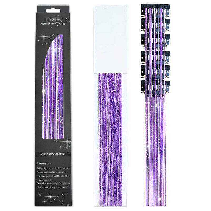 🔥Last Day50%OFF ✨Clip-in Tinsel Hair Extensions (12 tablets) box