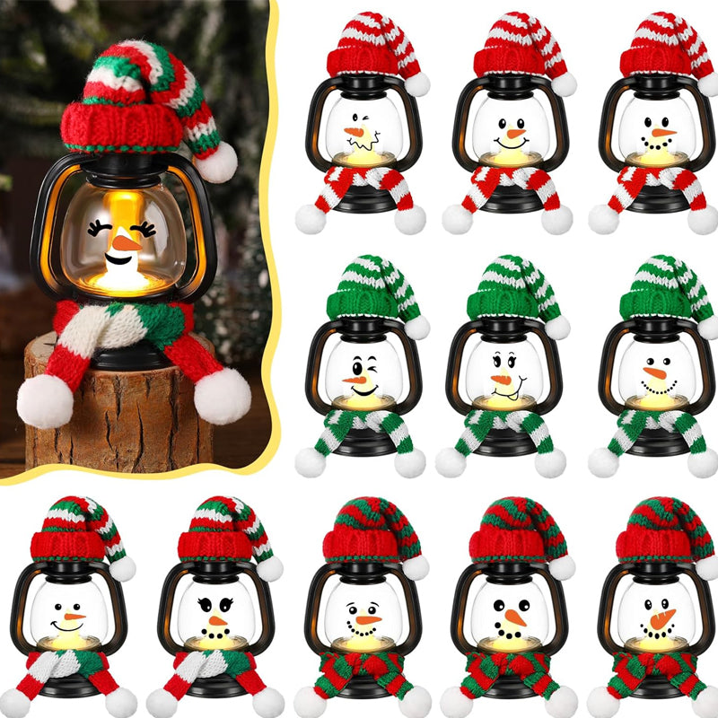 ✨ Breng Kerst Magie in Huis! Mini Sneeuwpop Lantaarn – Hoedjes, Sjaals & 50% Korting 🎁