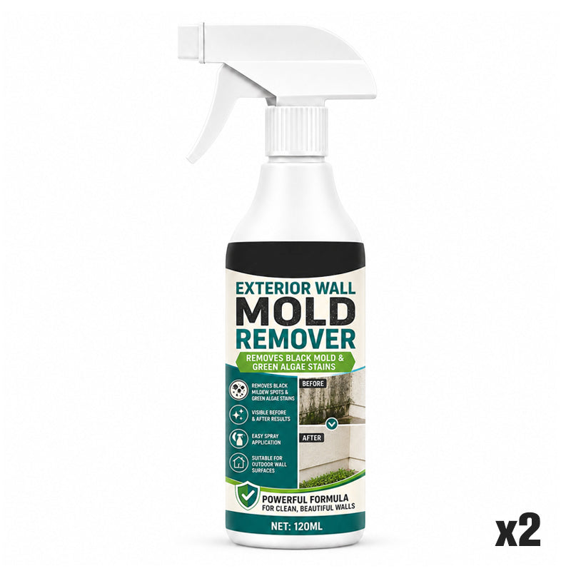 🔥Buy 1 Get 1 Free🔥Fast-Acting Wall Mold Remover Spray – Easily Remove Black Mold Green Algae & Stubborn Exterior Stains