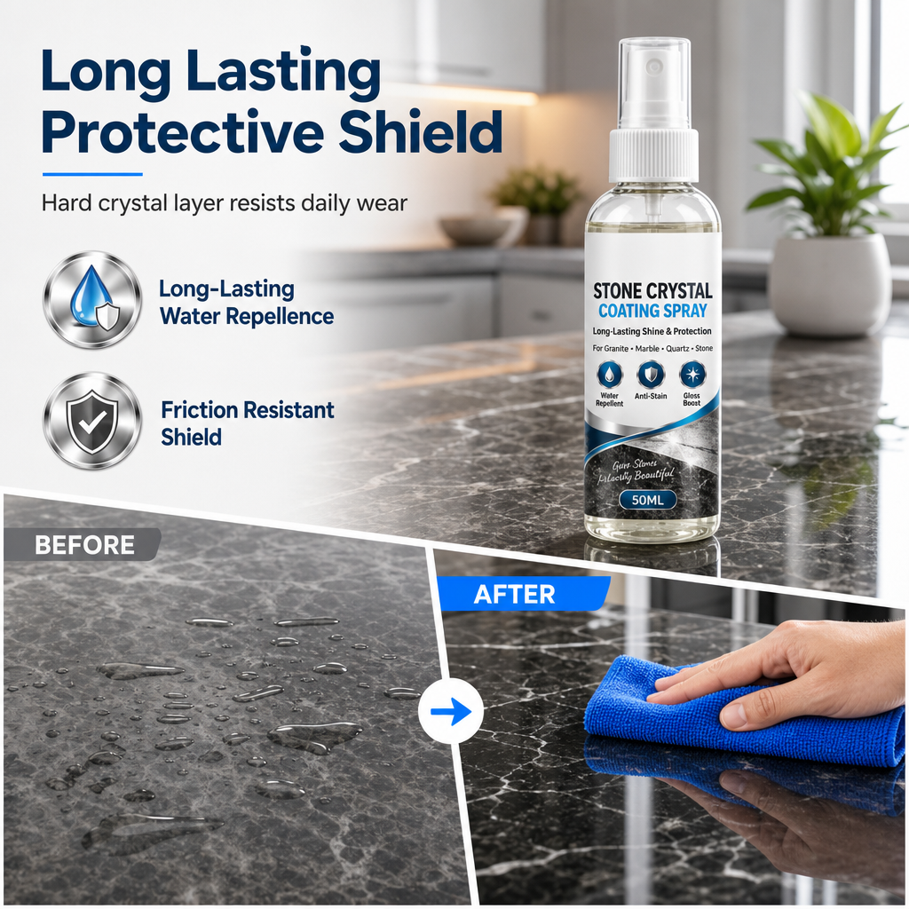 🥳2026 HOT SALE🥳Stone Nanocrystal Plating Spray – restores shine, seals & protects marble, granite & quartz.