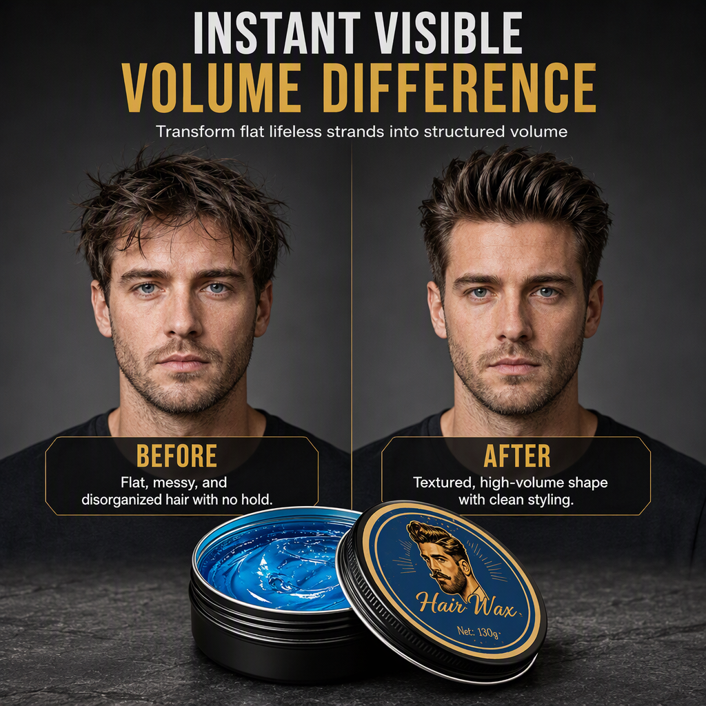 🔥Buy 2 Get 1 Free - Cologne Scented Men's Hair Pomade 130g Long Lasting Hold and Volumizing Styling Wax