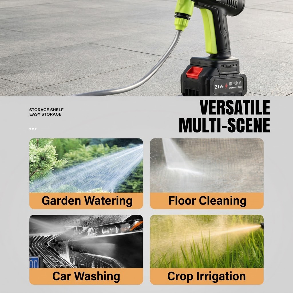 🚗 50% OFF NOW! 💦 Portable High-Pressure Car Washer – 1500W Motor, Multi-Purpose Use & Compact Storage Design for Outdoor Cleaning 🔧