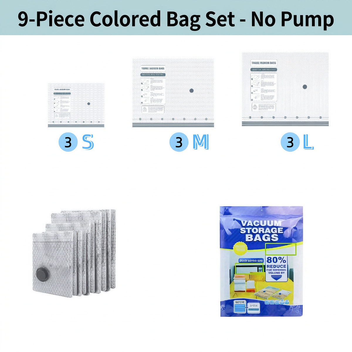 🔥Save 80% Space! Vacuum Compression Storage Bags for Clothes