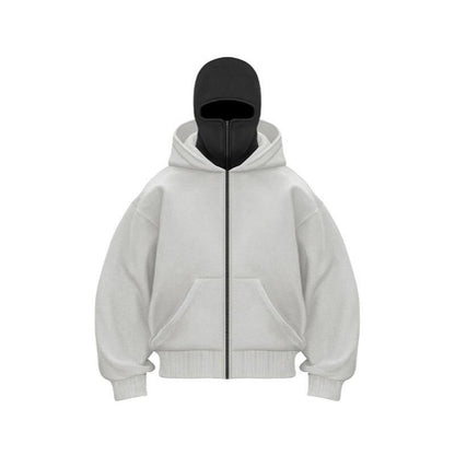 📢 Last Day Sale 56% OFF💥❄️Men’s Balaclava Zip Hoodie for Winter Sports Streetwear and Cold Weather Training