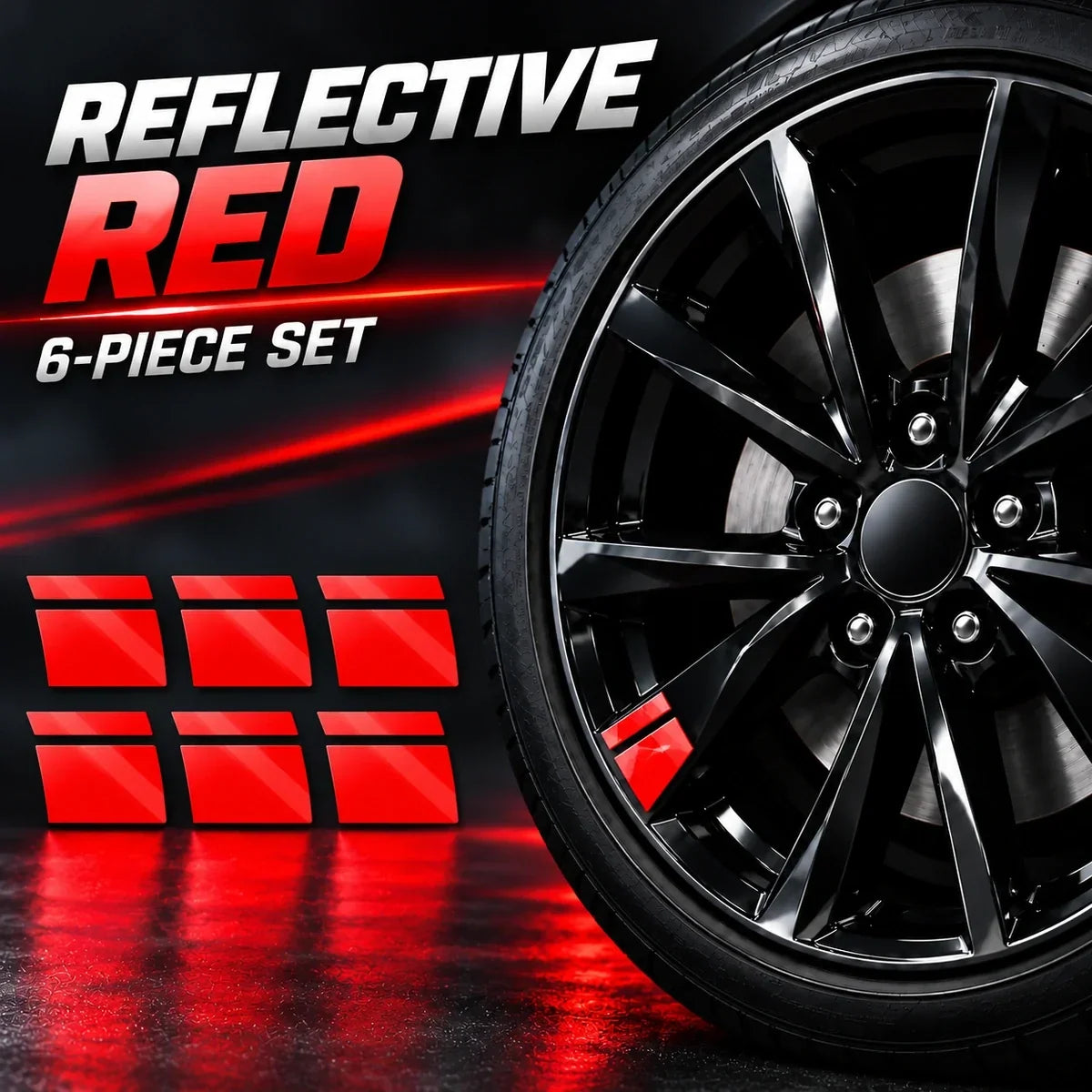 🚗Limited Stock! 6Pcs Car Rim Reflective Stickers, Easy Peel & Stick