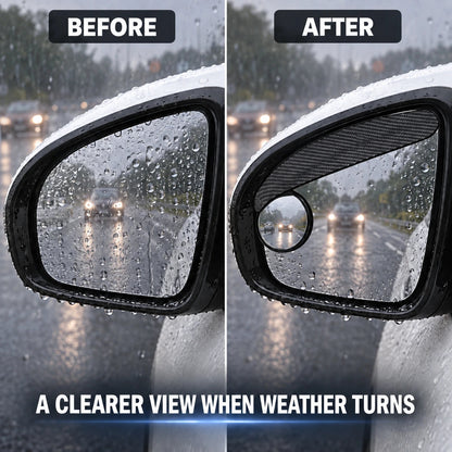 💥Buy 1, Get 1 Free 🚗2-Pack Car Rearview Mirror Rain Guards (with Adjustable Blind-Spot Mirrors)