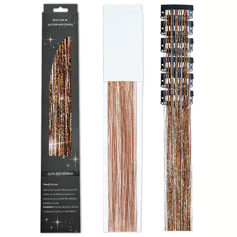 🔥Last Day50%OFF ✨Clip-in Tinsel Hair Extensions (12 tablets) box
