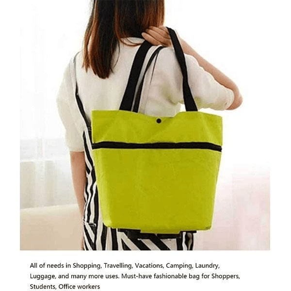 🔥 Limited Time 50% OFF 🛒 2-in-1 Foldable Grocery Bag & Rolling Cart