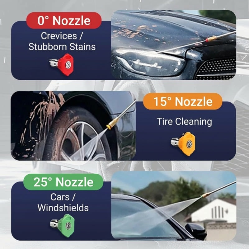 🔥10Pcs Pressure Washer Extension Wand Kit, 1/4 Inch Quick Connect 4000PSI Power Washer Lance with Curved Rod for Air Conditioner Gutter Car House Cleaning
