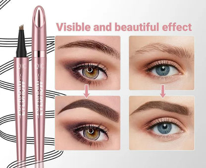 ✨4‑Tip Micro Brow Pen | Waterproof Long‑Lasting Liquid Eyebrow Pen