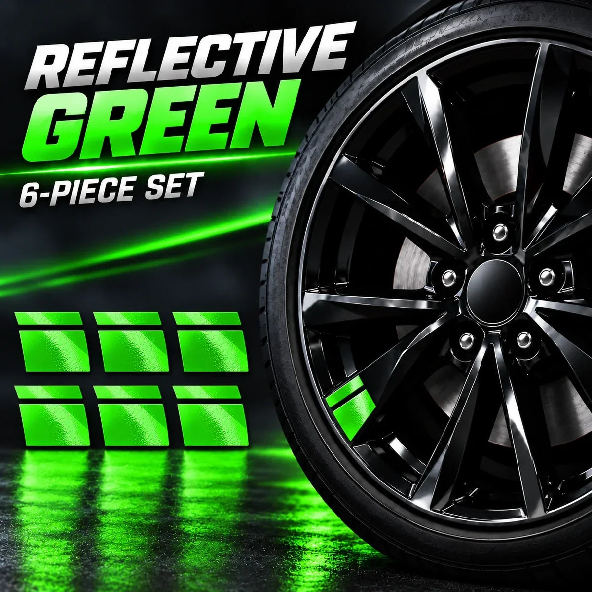 🚗Limited Stock! 6Pcs Car Rim Reflective Stickers, Easy Peel & Stick