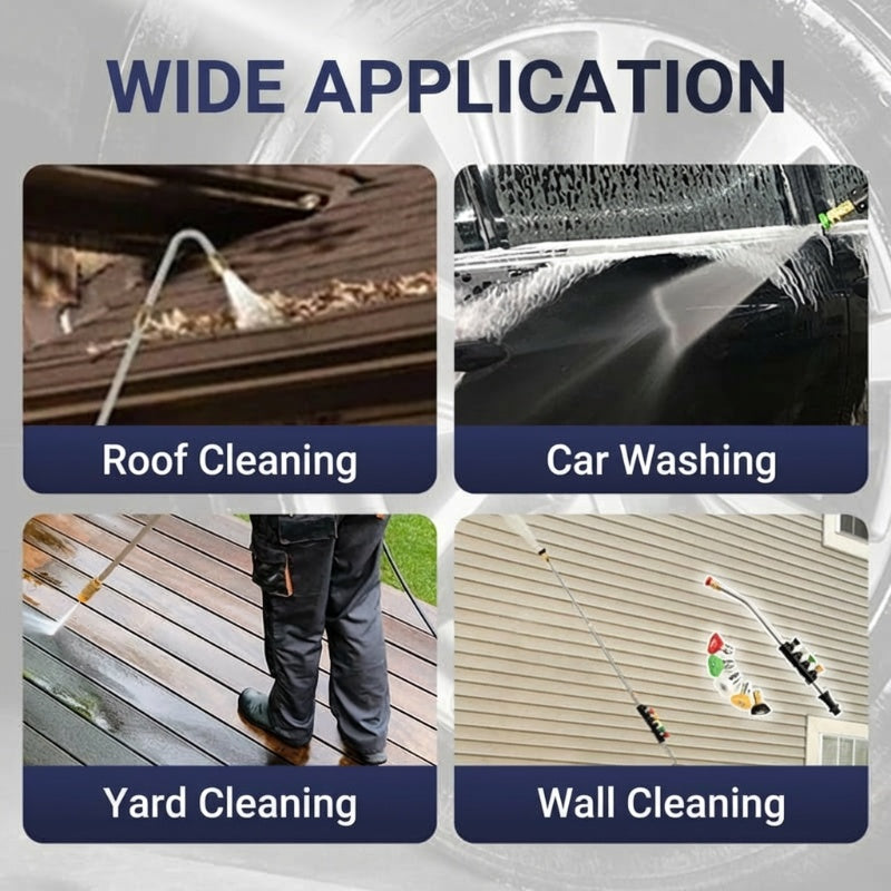 🔥10Pcs Pressure Washer Extension Wand Kit, 1/4 Inch Quick Connect 4000PSI Power Washer Lance with Curved Rod for Air Conditioner Gutter Car House Cleaning