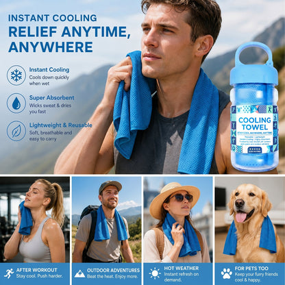 🩵Buy 1 Get 1 Free – Instant Cooling Towels That Stay Cool For Hours