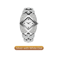 Silver with White Dial