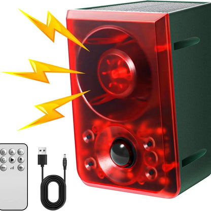 📢 Last Day Sale 50% OFF💥Solar Outdoor Motion SensorAlarm - Dog Barking & GunshotSound, Support Recording andVolume Adjustment
