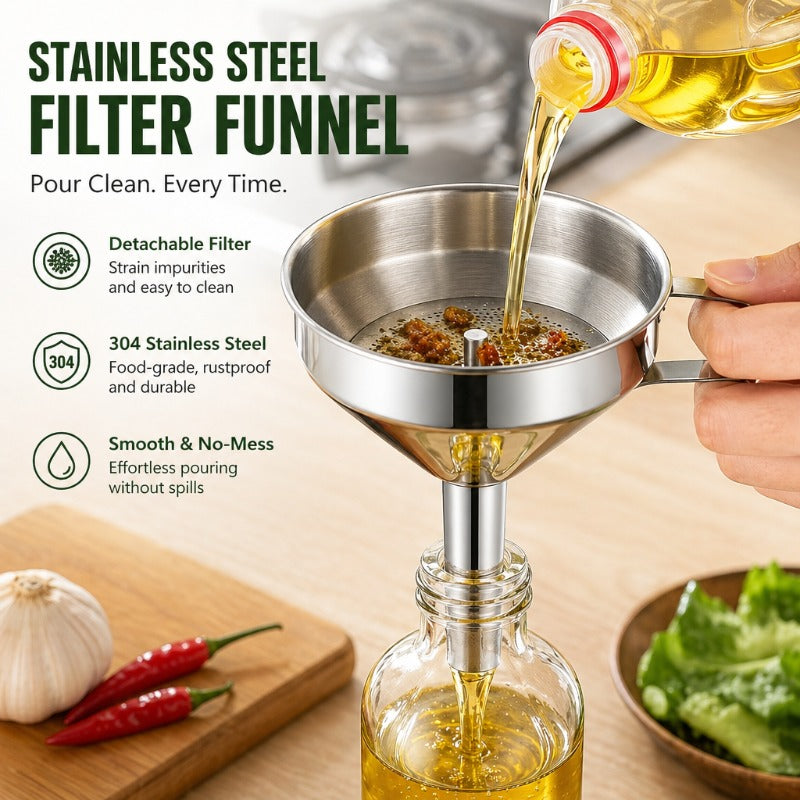 304 Stainless Steel Funnel Strainer