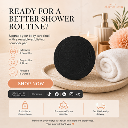 🛀Body Scrub Bath Pad For Smooth Clean Skin Gentle Exfoliation Deep Cleansing & Easy Rinse💞