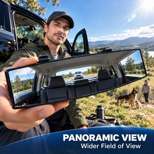 💥Buy 1, Get 1 Free 🚗HD Convex Panoramic Rearview Mirror, Clip-On Car Interior Mirror ☀️