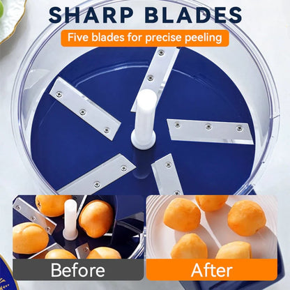 🔥Limited Time Discount Transparent Electric Fruit Vegetable Peeler, One-Touch Automatic Grape Garlic Skin Remover, Visible Food Prep Kitchen Gadget