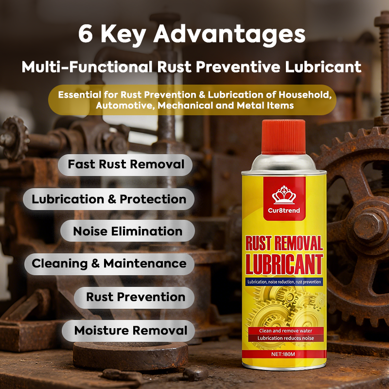 One Spray for All! Rust Remover Lubricant for Cars, Hinges & Metal Hardware