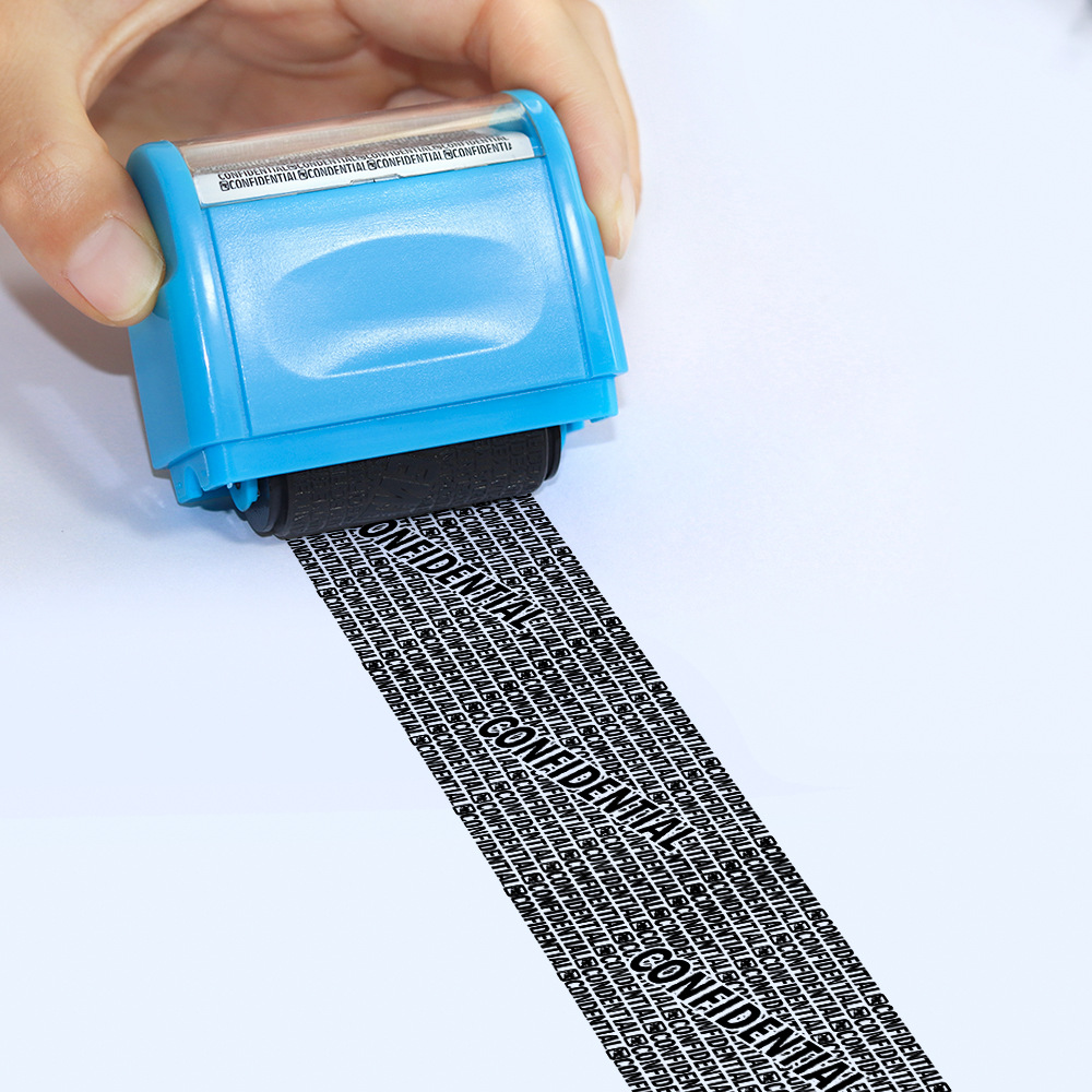 ✨Buy one get one free，Privacy Confidential Roller Stamp – Blur Sensitive Info on Shipping Labels, Prevent Identity Theft