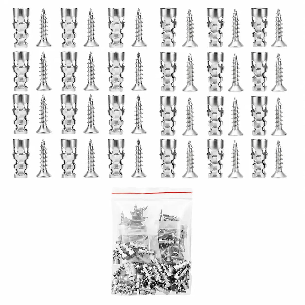 💥Buy 1 Get 1 Free 🔩50 PCS Self Drilling Drywall Anchors with Screws Kit🛠️