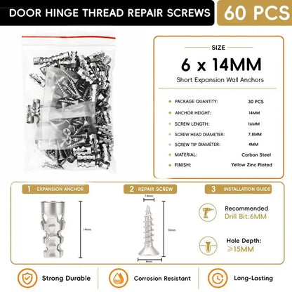 💥Buy 1 Get 1 Free 🔩50 PCS Self Drilling Drywall Anchors with Screws Kit🛠️
