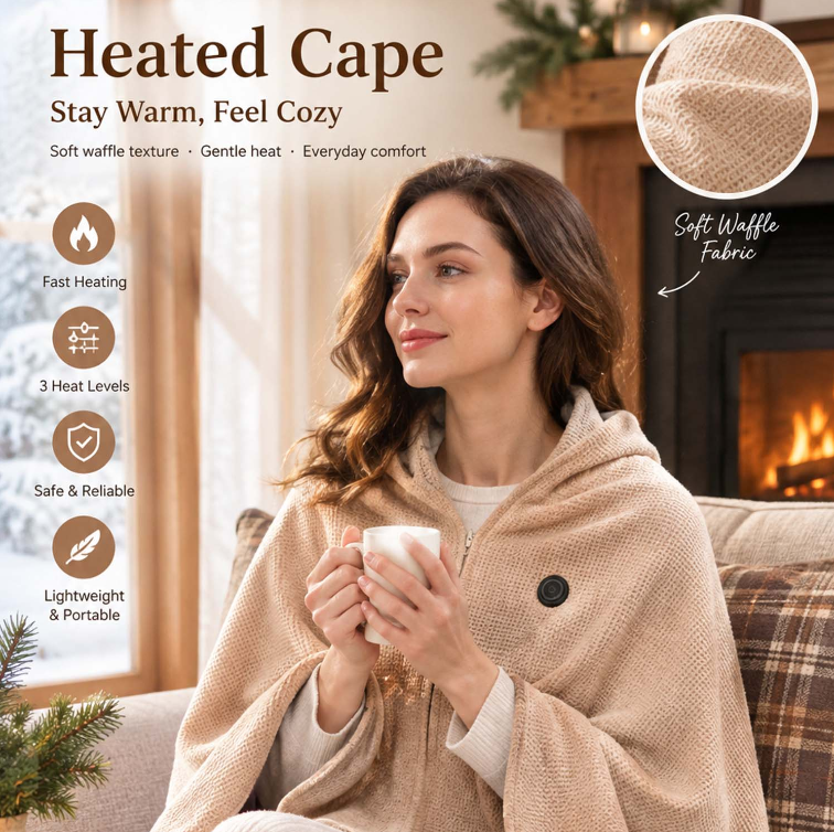 🔥 Free Shipping,Last Day 50% Off!🔥Portable USB Electric Heated Blanket Perfect for Outdoors or the Office. Use as a Single-Person Throw, Wrap, or Lap Blanket.