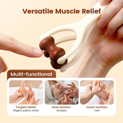 🔥Hot Sale🔥 Natural Bian Stone Hand Massage Roller Traditional Chinese Acupoint Therapy Tool