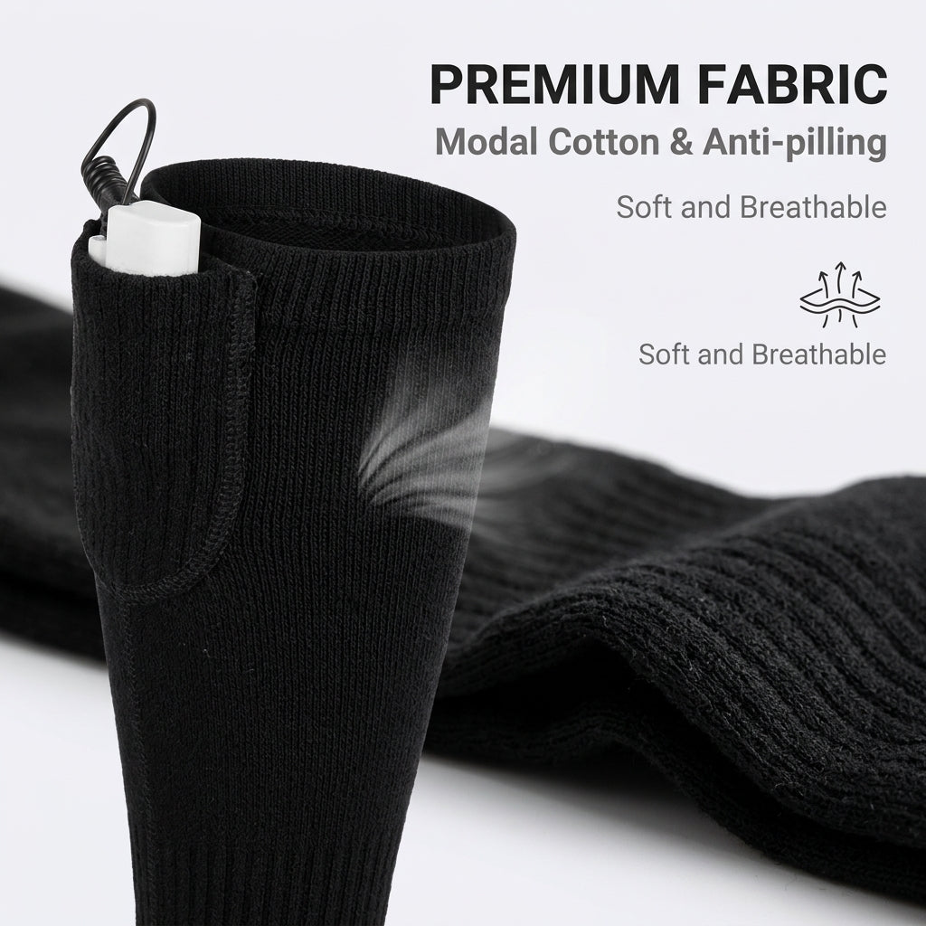 🥶🧦USB-rechargeable heated Modal cotton socks for winter
