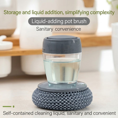 💥Buy 1, Get 1 Free  🧼Plastic Auto-Dispense Dish Brush- Multifunctional Pot Scrubber
