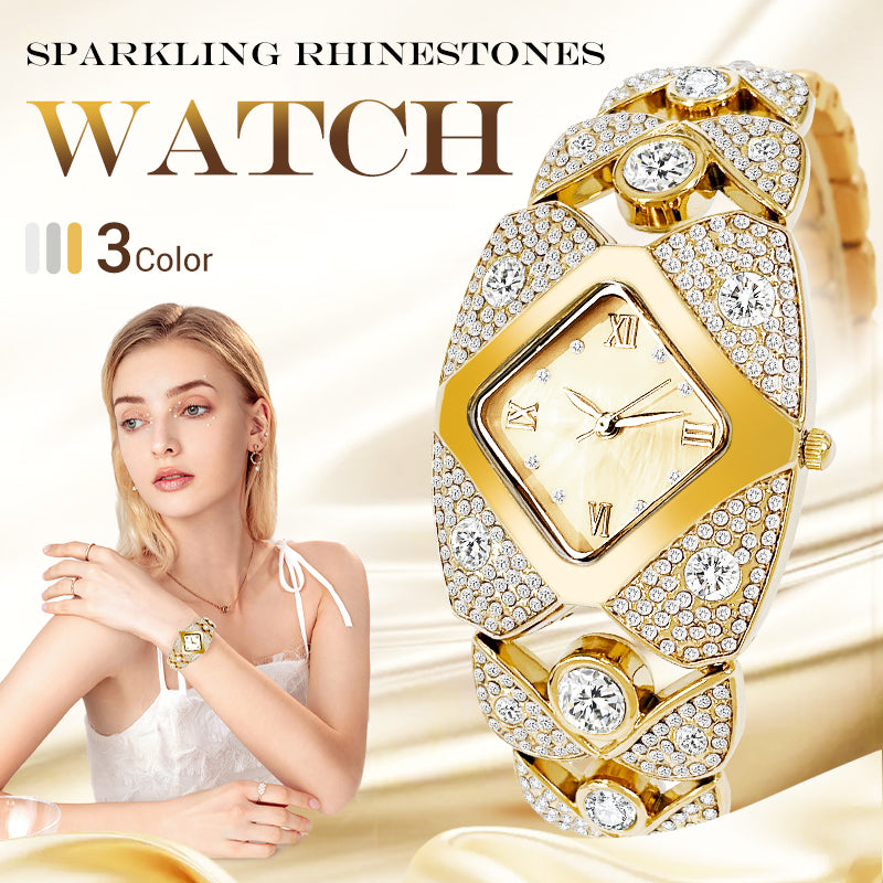 ⏳50% OFF Vintage Rhinestone Inlaid Quartz Watch